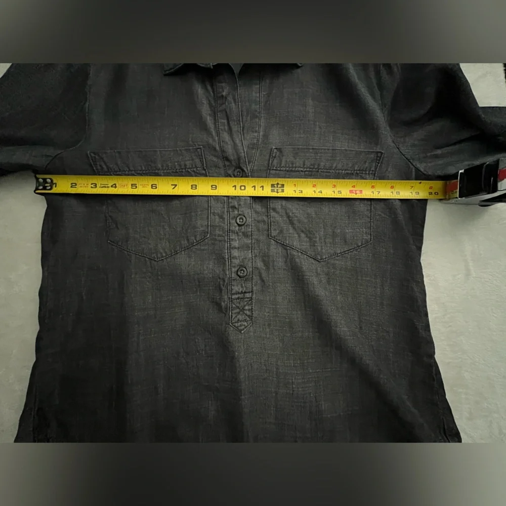 Cloth & Stone Charcoal Black Pull Over Shirt, Size M - Picture 10 of 15